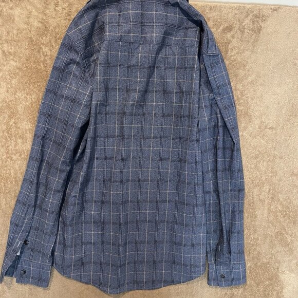 Hurley Phantom Button Up Shirt Mens Medium Blue Plaid Long Sleeve Chest Pocket - Picture 3 of 8